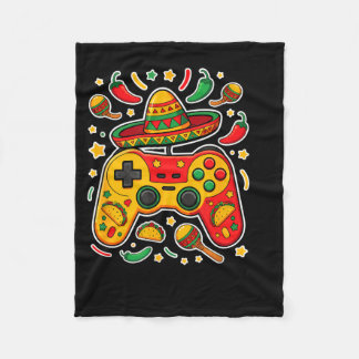 Youth cinco de mayo gamer shirt fleece blanket