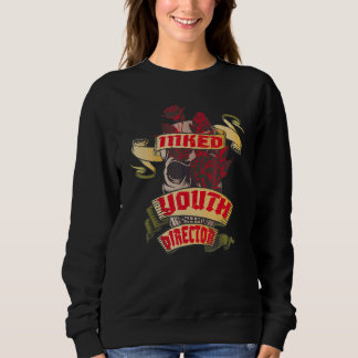 Youth Director Inked Skull & Red Roses Tattoo Sweatshirt