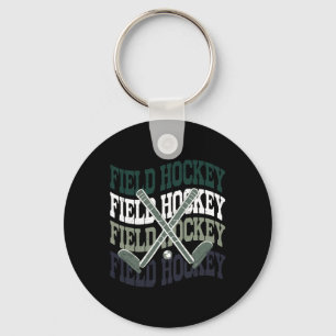 Youth Field Hockey Shirt Teen Girl Sister Mom Cute Keychain