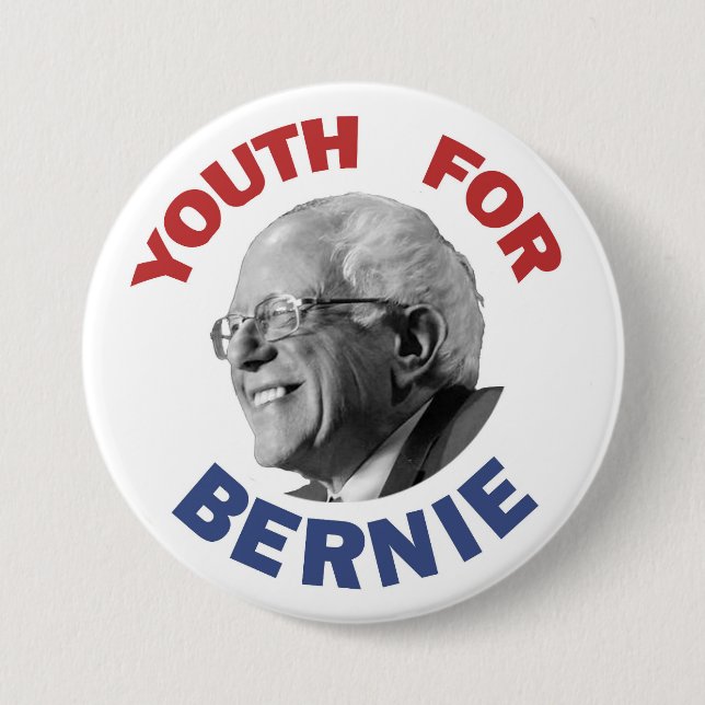 Youth for Bernie 3 Inch Round Button (Front)