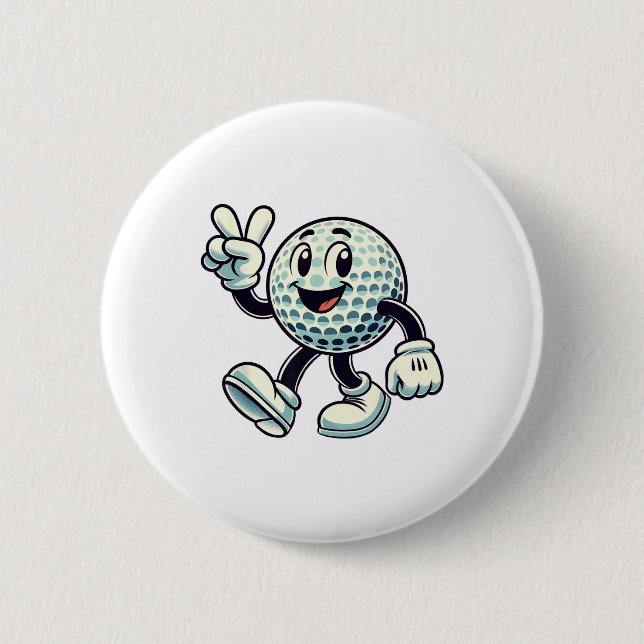 Youth Golf Player Boys Golf Funny  2 Inch Round Button (Front)