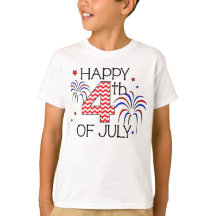 Youth Happy 4th of July T-Shirt