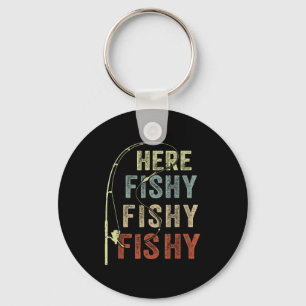 Youth Here-fishy Fishing-shirt Boys Toddler Funny Keychain
