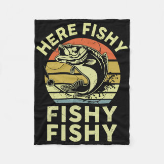 Youth Here-fishy Shirt Kids Toddler Men Funny B Fi Fleece Blanket