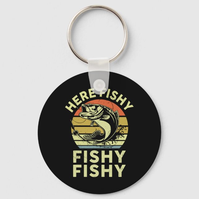 Youth Here-fishy Shirt Kids Toddler Men Funny B Fi Keychain (Front)