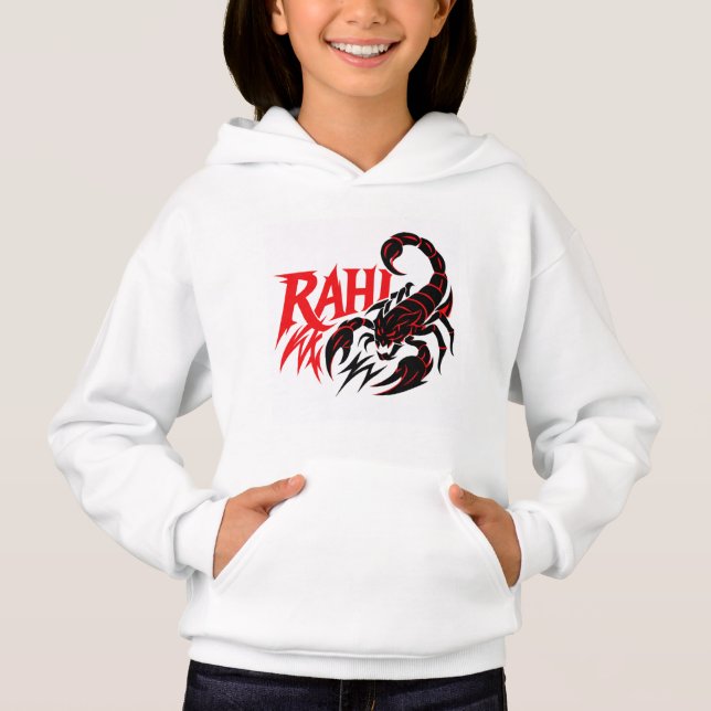 Youth Hoodie Featuring a Bold Scorpion Design (Front)