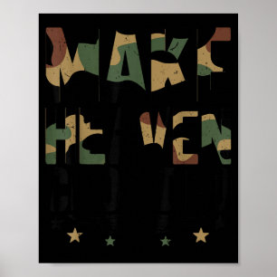 Youth Make Heaven Crowded Camouflage Jesus Camo Ch Poster