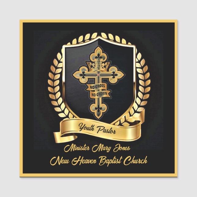 Youth Pastor  name tag (Front)