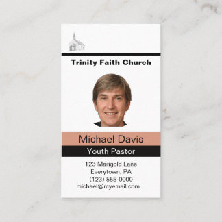 Youth Pastor Photo ID Business Card