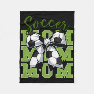 Youth Soccer Mom Coquette Bow Cute Sister Toddler Fleece Blanket