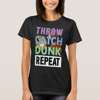 Youth Sports Kids Football Baseball Basketball T-Shirt
