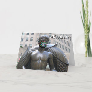Youth statue w/calvera face mask - NYC H card