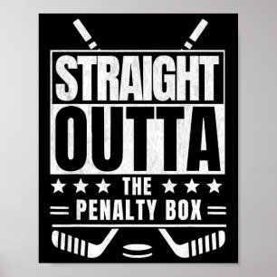 Youth Straight Outta The Penalty Box Kids Funny Bo Poster