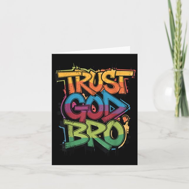 Youth Trust God Bro Funny Christian Boy Son Brothe Card (Front)