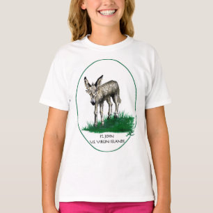Youth tshirt with Baby Donkey, St.John,USVI