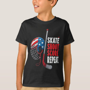 Youth Usa Ice Hockey Jersey Ice Boys Hockey Birthd T-Shirt
