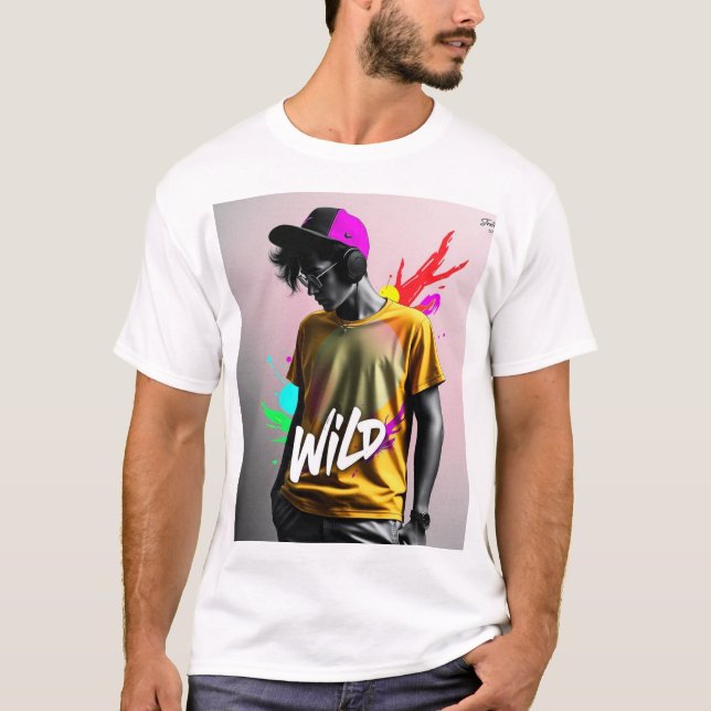 youthful, modern, and vibrant t-shirt design (Devant)