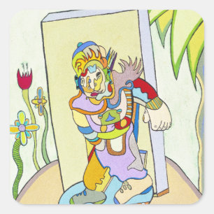 "Youthman" by Ruchell Alexander Square Sticker