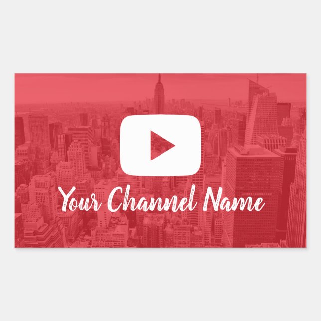 Youtube Channel Custom Photo Youtuber Sticker (Front)