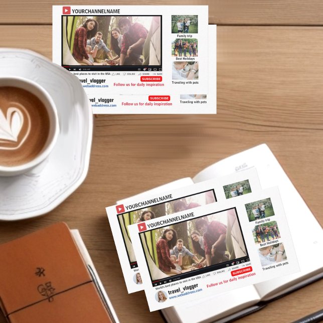 Youtube channel promotion Business Card (Channel canal youtube business card)