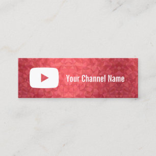 Youtube Channel Youtuber Social Media Mini Business Card