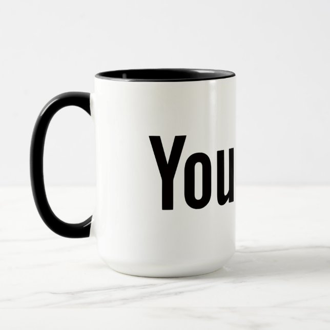 YouTube Logo Style Personalized Coffee Mug (Gauche)