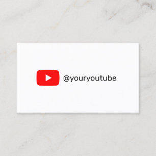 YouTube social media modern trendy marketing Calling Card