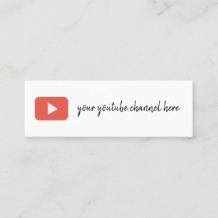 youtube social media trendy business card