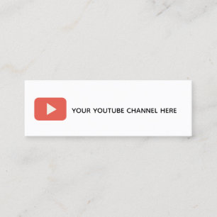 youtube social media trendy business card