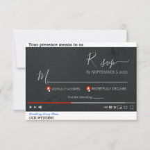 Youtube Themed personalized3.5" x 5" Response Card