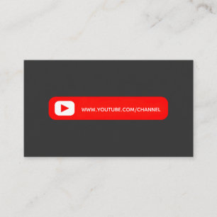 Youtube Youtuber Social Media Bloger Vloger Business Card