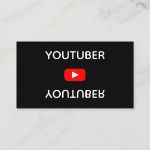 Youtube Youtuber Social Media Bloger Vloger Business Card