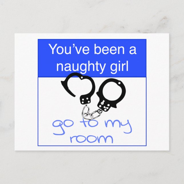 You've been a naughty girl postcard (Front)