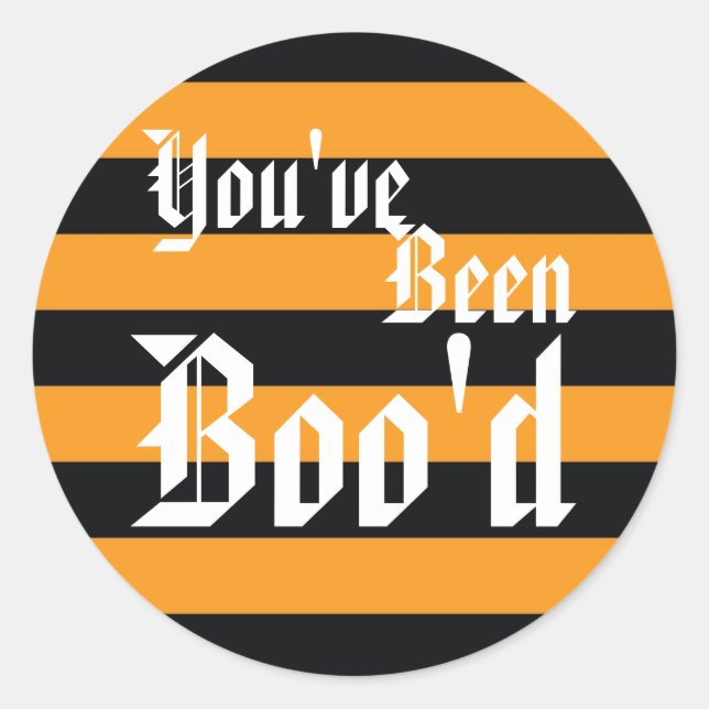 "You've Been Boo'd" Halloween sticker (Front)