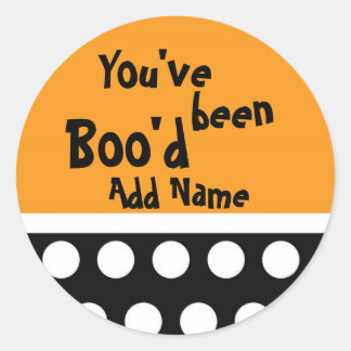 You've been Boo'd Treat Bag Sticker