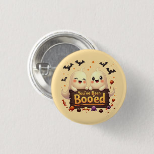"You've Been Boo'ed" Cheerful Ghosts Button