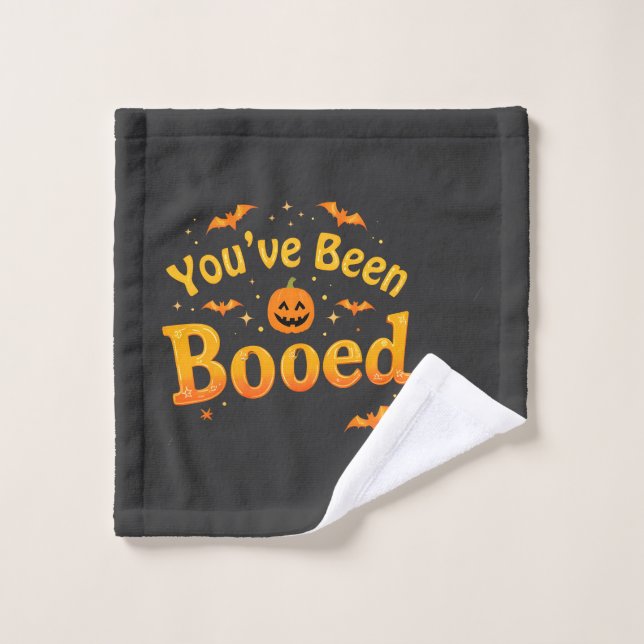 You've been booed Spooky Pumpkin Halloween Wash Cloth (Wash Cloth)