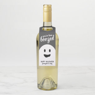 You've Been Boozed - Funny Halloween Party Bottle Tag