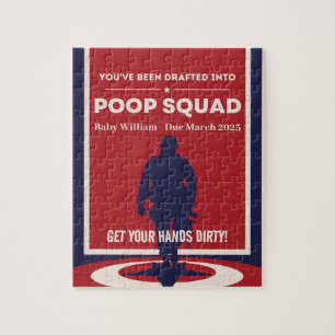You've Been Drafted Into Poop Squad - Baby Reveal  Jigsaw Puzzle
