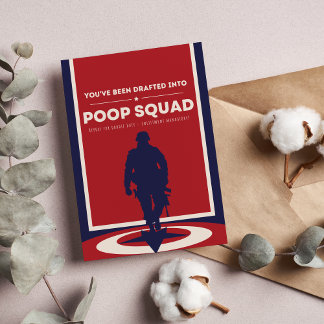 You've been drafted into Poop Squad - Pregnancy Card