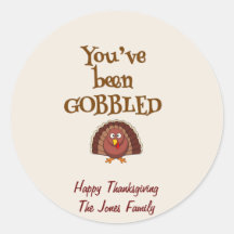 You've been GOBBLED Gift Tags