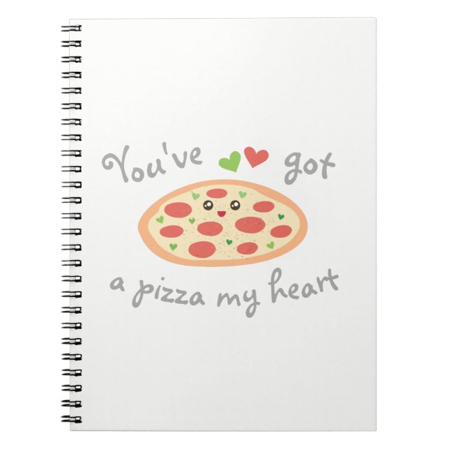 You've Got a Pizza My Heart Cute Funny Love Pun Notebook (Front)