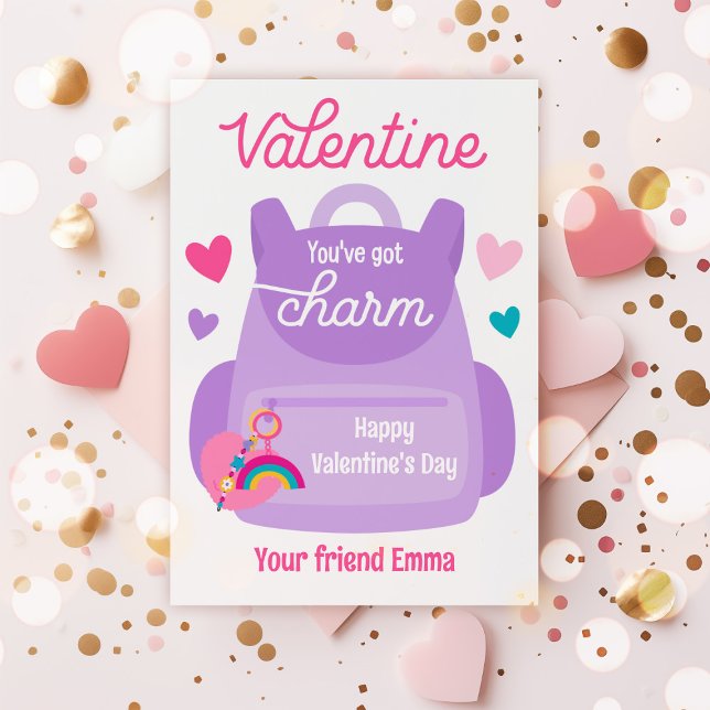 You've Got Charm Keychain Valentine Classroom Card (Creator Uploaded)