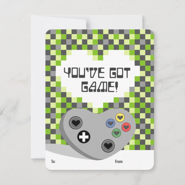 You've Got Game Clever Classroom Valentines Card (Front)