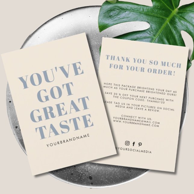 You've got great taste business thank you (Creator Uploaded)