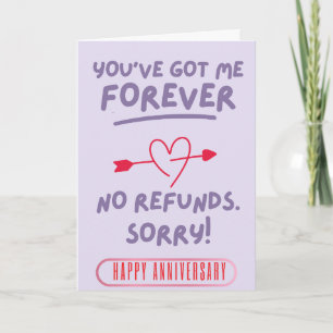 You've Got Me Forever Happy Anniversary Holiday Card