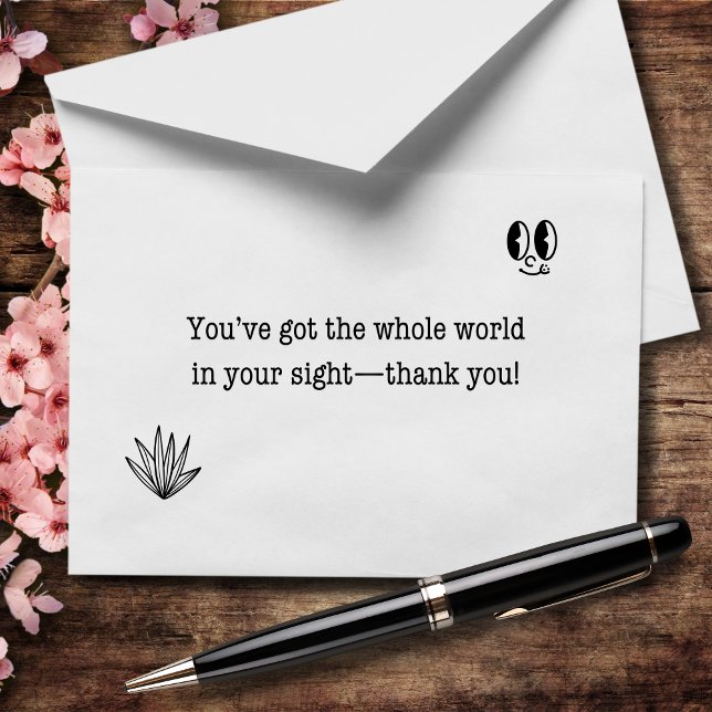 You've Got The Whole World In Your Sight Thank You Card (Creator Uploaded)