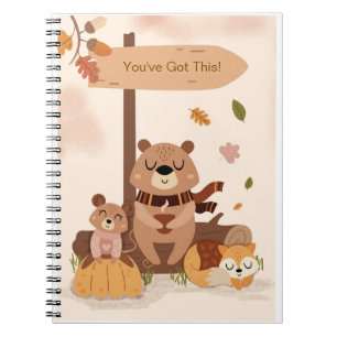 You've Got This Encouragement Autumn Cozy Woodland Notebook