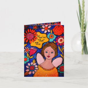 You've Got This, flowers, daisies, roses whimsical Card