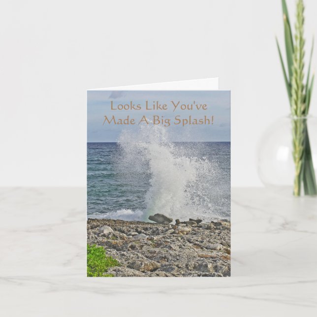 "YOU'VE MADE A BIG SPLASH/CONGRATULATIONS/BIG SPLA CARD (Front)